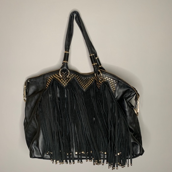 Black and Gold Fringe Bag - Picture 3 of 3